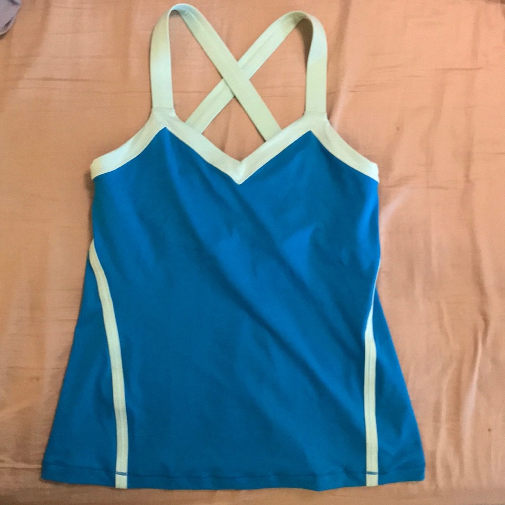 Lululemon blue cross back tank